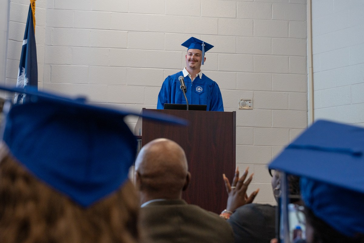Caelan Postell, a member of the apprenticeship class, shared his personal experience from the eight-month Nuclear Production Operator Apprenticeship Program.
