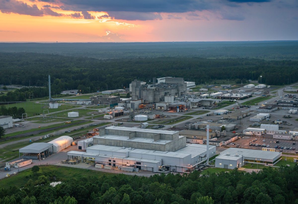 The Salt Waste Processing Facility (foreground) and the Defense Waste Processing Facility (background)