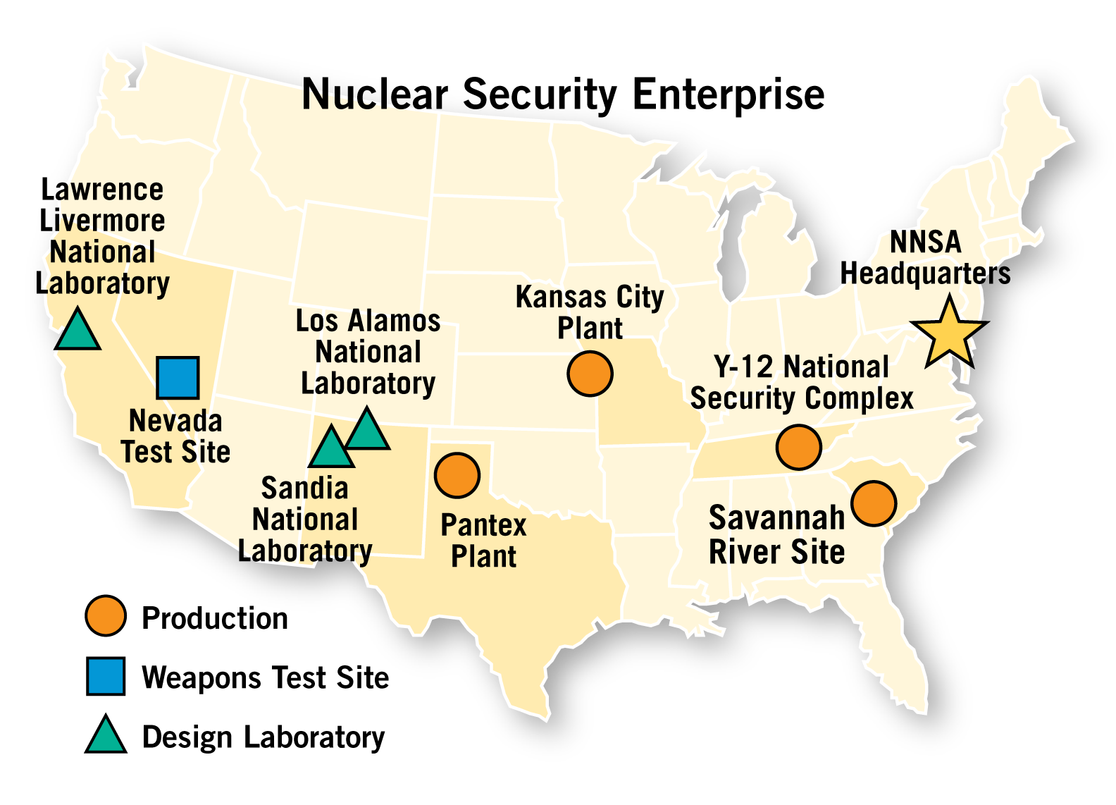 Nuclear Security Enterprise map
