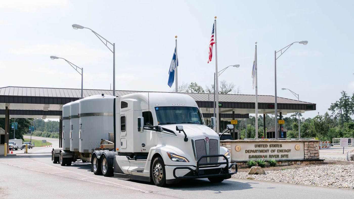 Shipment leaving the Savannah River Site