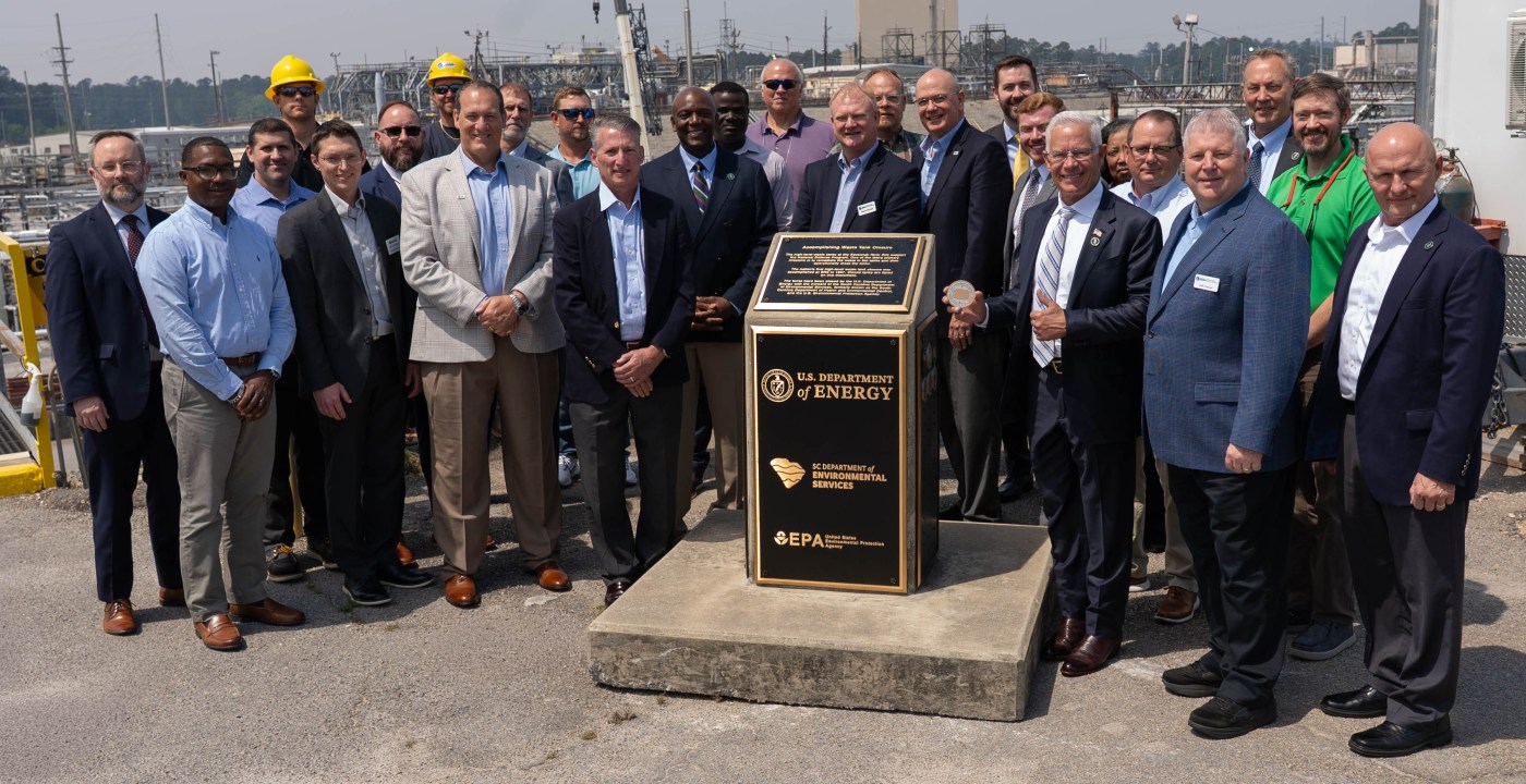 Assistant Secretary of Environmental Management marks SRS tank closure milestone: Eighth waste tank in two years to reach regulatory closure milestone